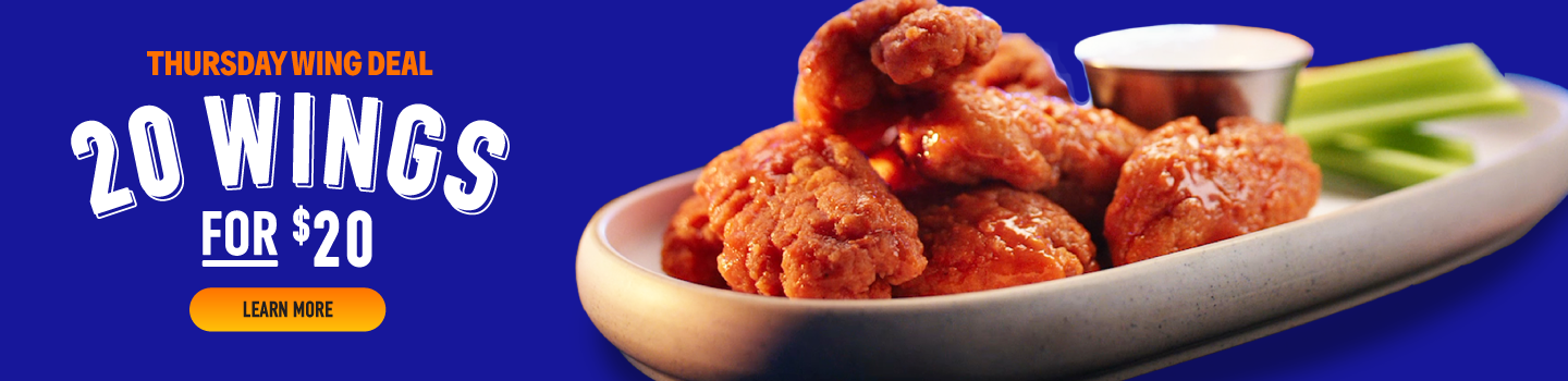 Thursday Wing Deal 20 Wings for $20