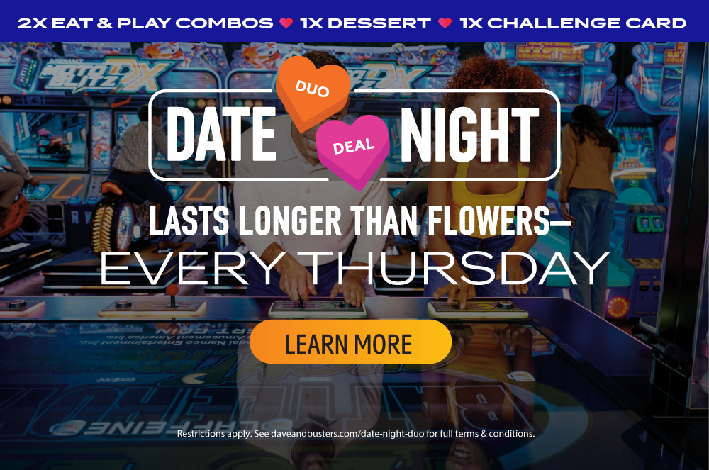 Flowers fade, this deal is every Thursday night. Make your date nights unforgettable without breaking the bank - because love deservers a little fun.