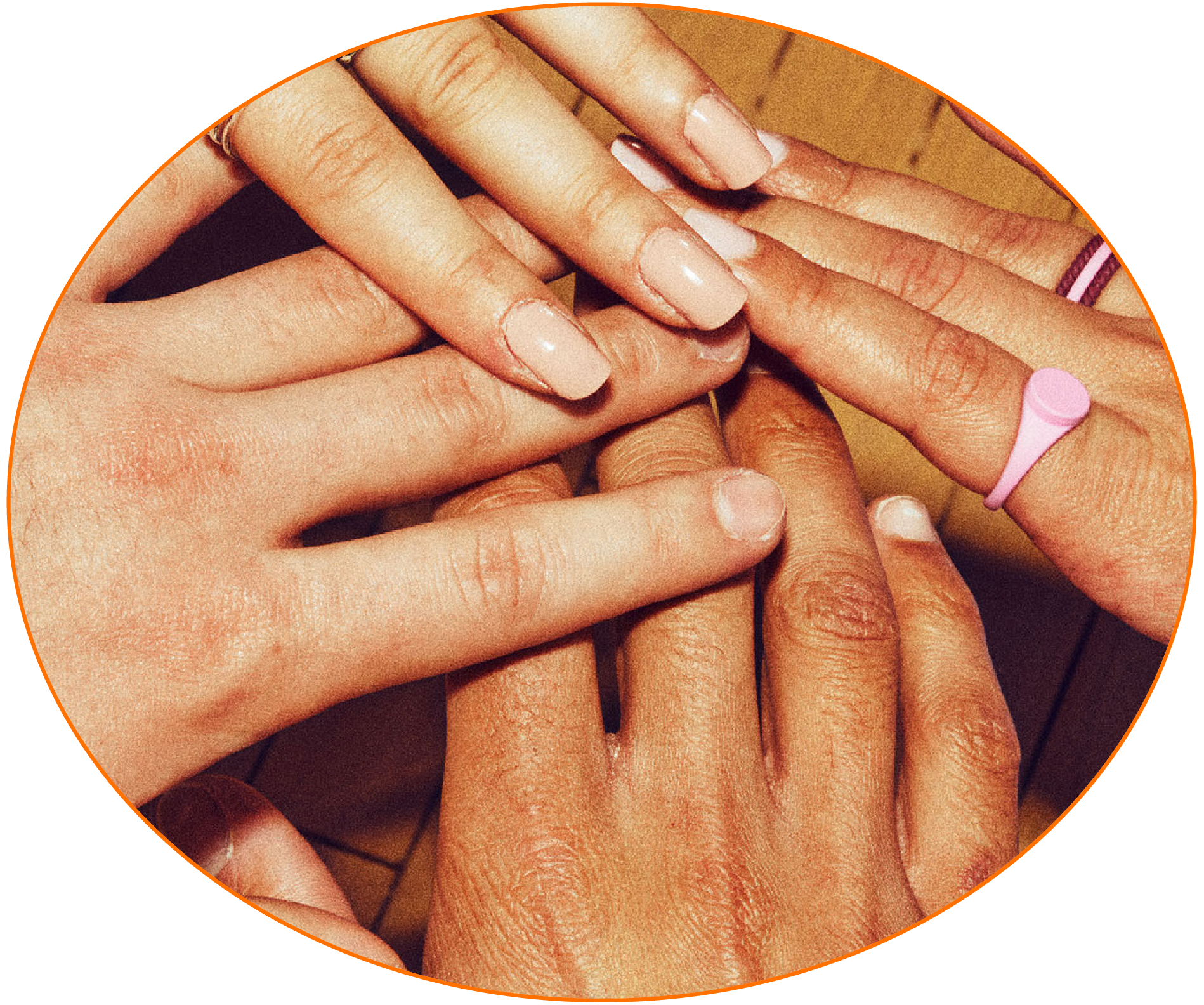 hands in
