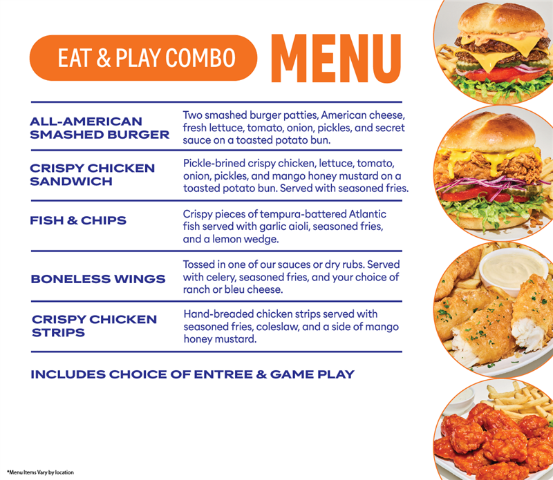 Eat & Play Combo Menu