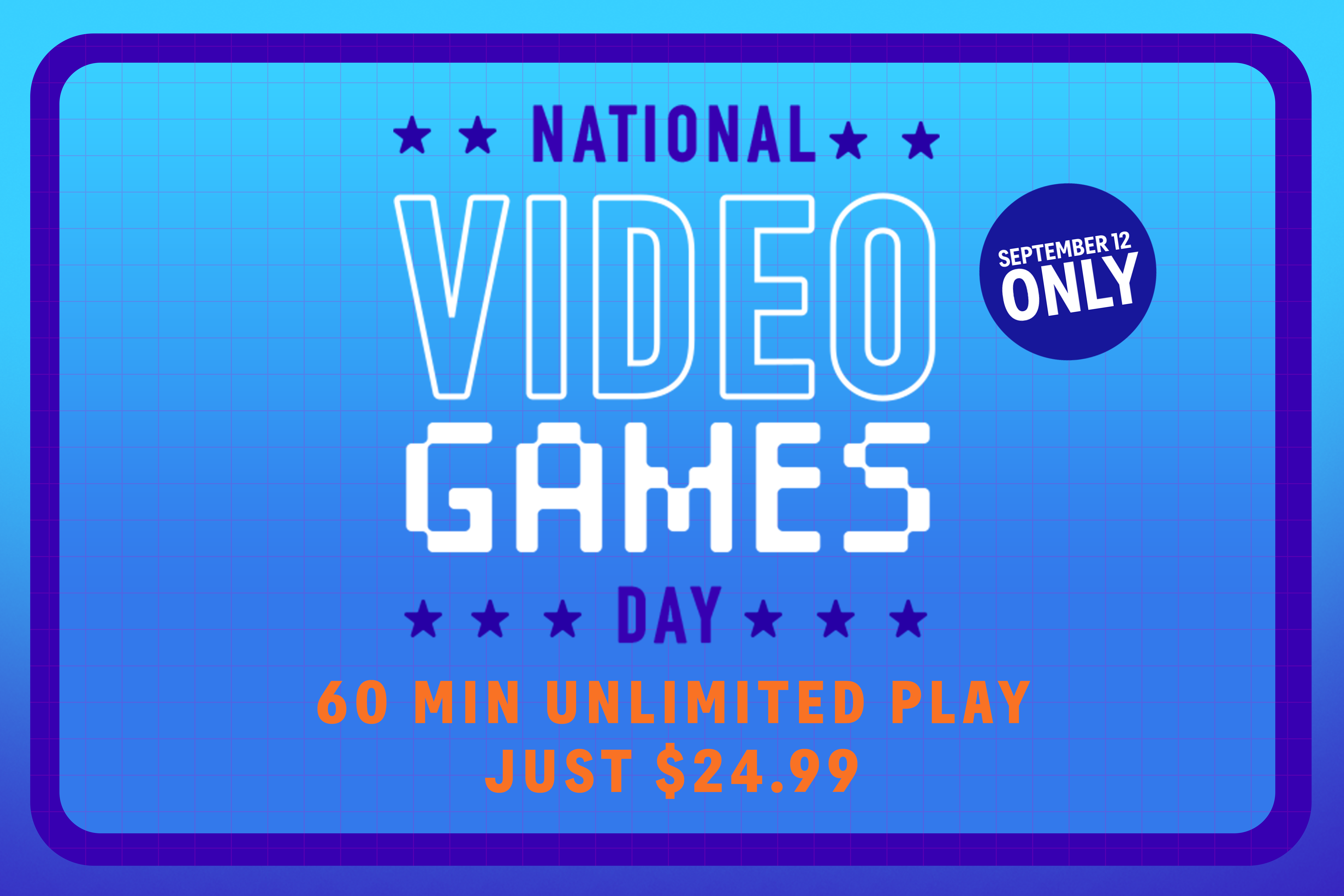 Celebrate National Video Game Day with Unlimited Game Play! Claim Your Offer Below.