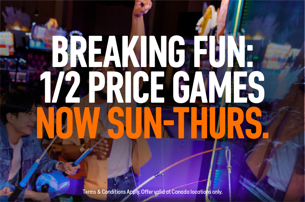 Half Priced Games Sun-Thurs - Available in Canada Only